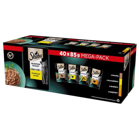 ⁨SHEBA Delicacy Drobiowe Smaki w galaretce - mokra karma dla kota - 40x85 g⁩ at Wasserman.eu