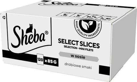 ⁨SHEBA Selection Select Slices Drobiowe smaki w sosie - Mokra karma dla kota 120x85g⁩ w sklepie Wasserman.eu