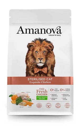 ⁨Amanova  Sterilised Cat  Chicken 1,5kg⁩ w sklepie Wasserman.eu