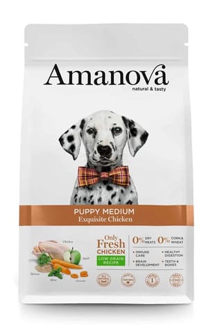 ⁨AMANOVA Puppy Medium Exquisite Chicken - dry dog food - 2kg⁩ at Wasserman.eu