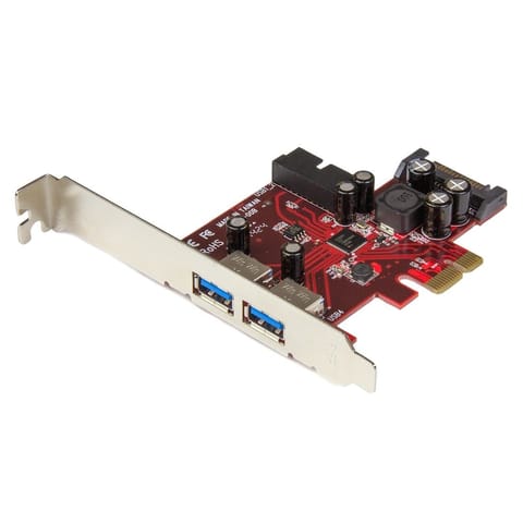 ⁨StarTech.com 4 Port PCI Express USB 3.0 Card - 2 External & 2 Internal - SATA Power - UASP Support - 2x Internal (IDC) Motherboard-Style Headers⁩ at Wasserman.eu