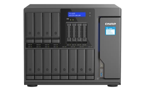 ⁨QNAP TS-1655 NAS Tower Ethernet LAN Black C5125⁩ at Wasserman.eu