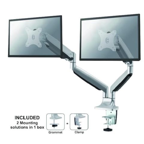 Neomounts NM-D750DSILVER uchwyt / stojak do monitorów 81,3 cm (32") Biurko Srebrny w sklepie Wasserman.eu