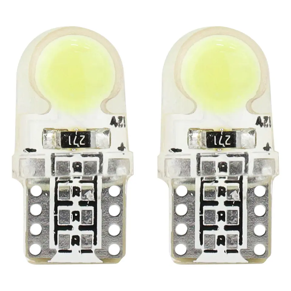 ⁨Żarówki led standard white w5w t10e cob 12v amio-01441⁩ w sklepie Wasserman.eu