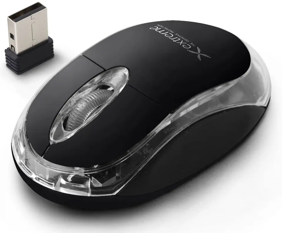 ⁨Mysz bezprzewodowa XM105K 3D, 2.4GHz, czarna⁩ w sklepie Wasserman.eu