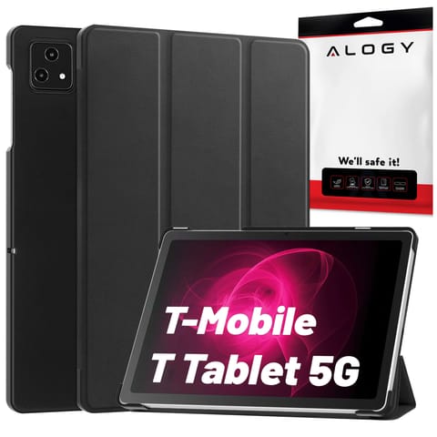 ⁨Etui do T-Mobile T Tablet 5G 10.36" obudowa na tablet Alogy Book Cover Case Czarne⁩ w sklepie Wasserman.eu