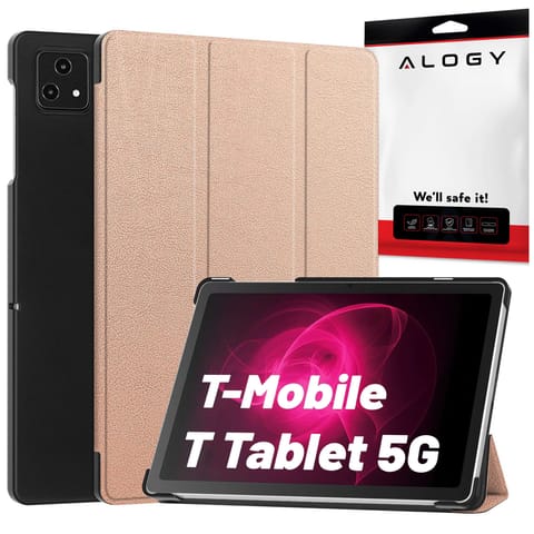 ⁨Etui do T-Mobile T Tablet 5G 10.36" obudowa na tablet Alogy Book Cover Case Rose Gold⁩ w sklepie Wasserman.eu