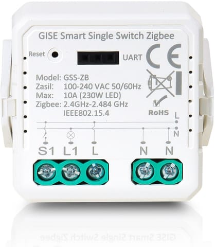 ⁨GISE Smart Pojedynczy moduł przekaźnikowy Zigbee | Tuya | GSS-ZB⁩ w sklepie Wasserman.eu