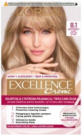 ⁨LOREAL Excellence Creme Farba do włosów 8.1 Jasny popielaty blond⁩ w sklepie Wasserman.eu