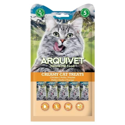 ⁨ARQUIVET Creamy Chicken Snack - Cat Treat - 5x14g⁩ at Wasserman.eu