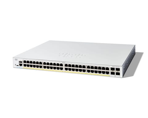 ⁨Cisco Catalyst 1300-48P-4X Managed Switch, 48 Port GE, PoE, 4x10GE SFP+, Limited Lifetime Protection (C1300-48P-4X)⁩ at Wasserman.eu