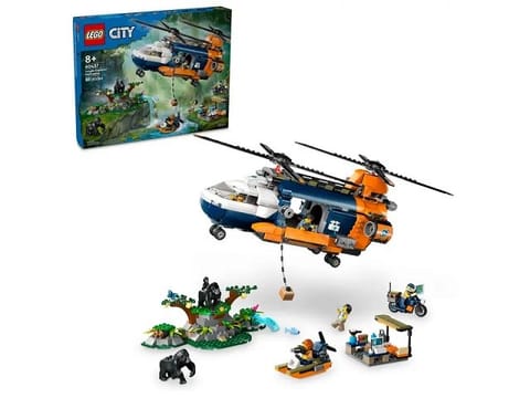 ⁨LEGO City 60437 Jungle explorer helicopter in base camp⁩ at Wasserman.eu