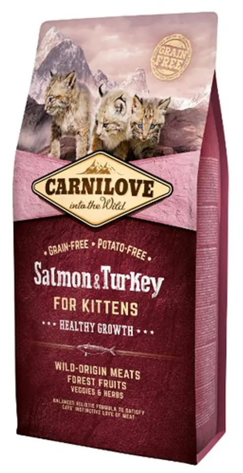 ⁨Carnilove Cat Salmon & Turkey for Kittens - łosoś i indyk 6kg⁩ w sklepie Wasserman.eu