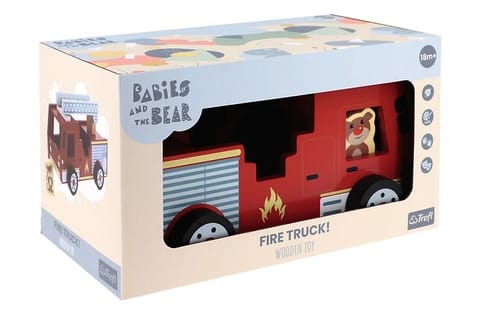 ⁨Wooden toy Fire truck - fire truck 61700 Trefl⁩ at Wasserman.eu