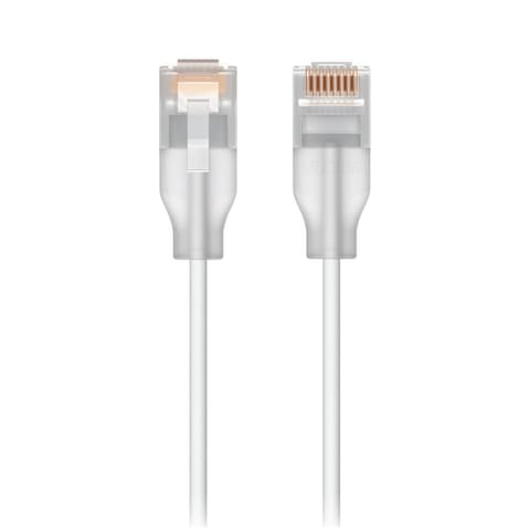 ⁨Ubiquiti UACC-Cable-Patch-EL-0.15M-W-24 kabel sieciowy Półprzezroczysty, Biały 0,15 m Cat6⁩ w sklepie Wasserman.eu