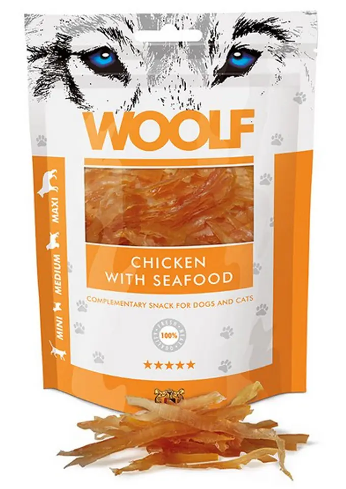 ⁨Woolf Chicken With Seafood 100g⁩ w sklepie Wasserman.eu