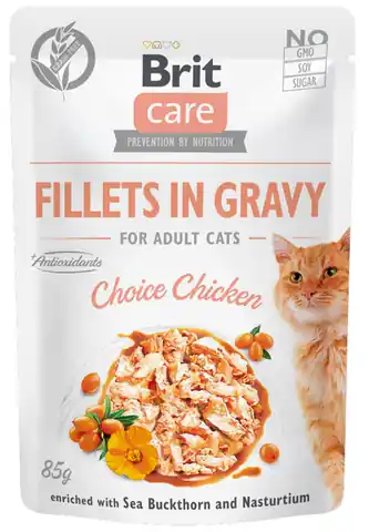 ⁨Brit Care Cat Fillets In Gravy Choice Chicken 85g⁩ im Wasserman.eu
