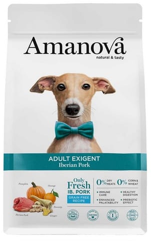 ⁨Amanova Dog Adult Exigent Iberian Pork - wieprzowina 2kg⁩ w sklepie Wasserman.eu