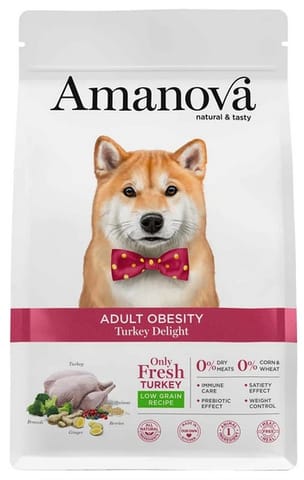 ⁨Amanova Dog Adult Obesity Turkey Delight - indyk 2kg⁩ w sklepie Wasserman.eu