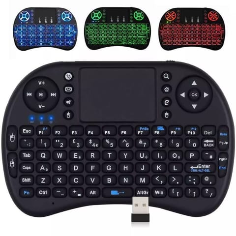 ⁨Bezprzewodowa mini Klawiatura Alogy podświetlana 3 kolory touchpad⁩ w sklepie Wasserman.eu