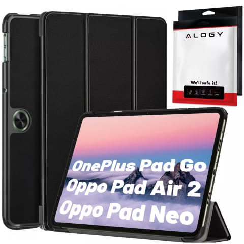 ⁨Etui do OnePlus Pad Go/Oppo Pad Air 2/Oppo Pad Neo 11.4" obudowa na tablet Case Alogy Book Czarny⁩ w sklepie Wasserman.eu