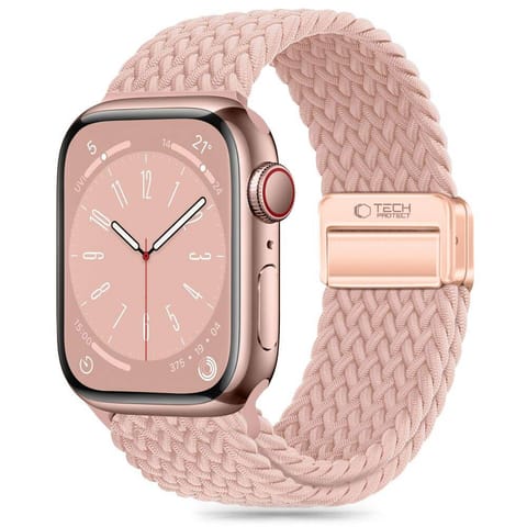 ⁨Pasek do APPLE WATCH 4 / 5 / 6 / 7 / 8 / 9 / SE / ULTRA 1 / 2 (42 / 44 / 45 / 49 MM) Tech-Protect Nylonmag Dusty Rose różowe⁩ w sklepie Wasserman.eu