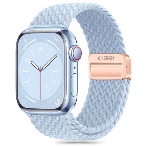 ⁨Pasek do APPLE WATCH 4 / 5 / 6 / 7 / 8 / 9 / SE / ULTRA 1 / 2 (42 / 44 / 45 / 49 MM) Tech-Protect Nylonmag Baby niebieskie⁩ w sklepie Wasserman.eu