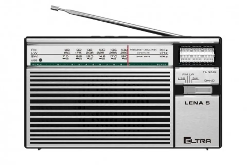 ⁨Radio LENA 5 USB Srebrne⁩ w sklepie Wasserman.eu