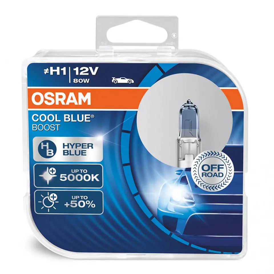 ⁨Żarówka halogenowa osram h1 12v 80w p14,5s cool blue boost 5500k / 2 szt.⁩ w sklepie Wasserman.eu