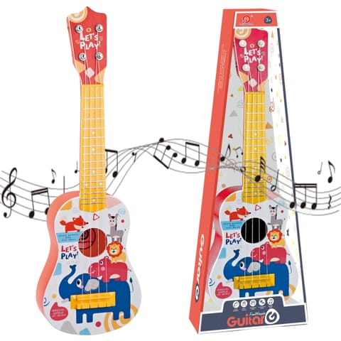 ⁨WOOPIE Gitara Klasyczna dla Dzieci Czerwona 57cm⁩ w sklepie Wasserman.eu