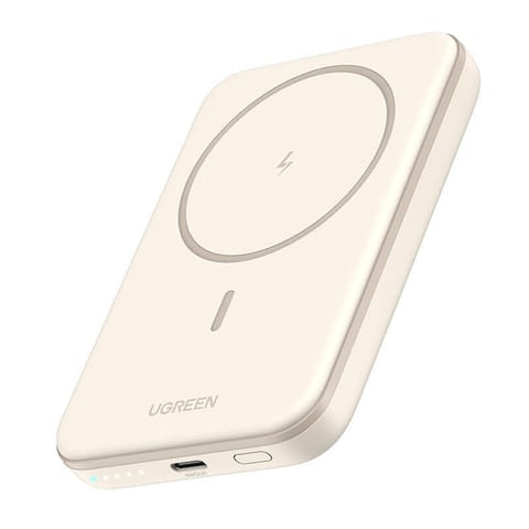 ⁨Powerbank Magnetyczny 5000mAh 15W USB-C UGREEN PB560 beżowy⁩ w sklepie Wasserman.eu