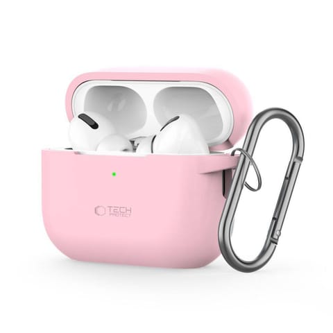 ⁨Etui do APPLE AIRPODS PRO 1 / 2 Tech-Protect Silicone Hook Dusty różowe⁩ w sklepie Wasserman.eu