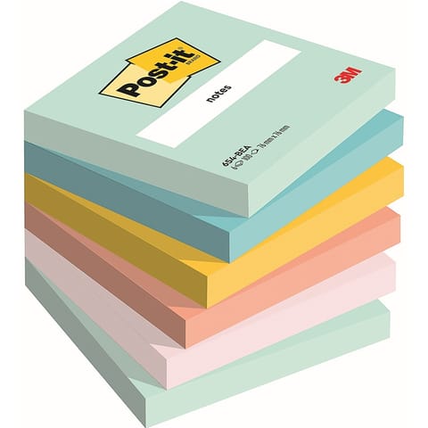 ⁨Karteczki Post-it 76x76mm (654-BEA) (6x100)⁩ w sklepie Wasserman.eu