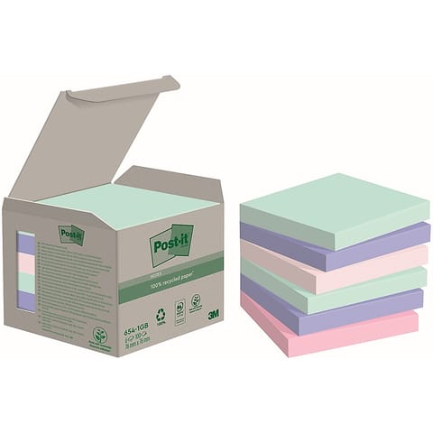 ⁨Karteczki Post-it 76x76mm (654-1GB) 3 kolory (6x100)⁩ w sklepie Wasserman.eu