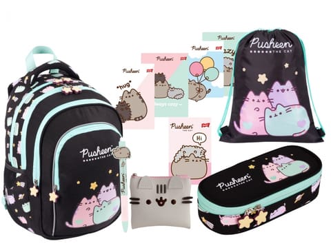 ⁨zestaw Plecak Szkolny 4 Komory Kot Cat Pusheen Pastel⁩ w sklepie Wasserman.eu