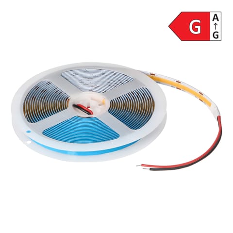 ⁨Taśma LED COB 12V, 480L/m, 800lm/m, 10W/m, IP20, 3000K, 5m⁩ w sklepie Wasserman.eu