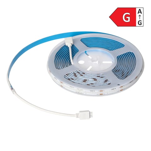 ⁨Taśma LED COB 12V, 840L/m, 422lm/m, 15W/m, IP20, RGB, 5m⁩ w sklepie Wasserman.eu