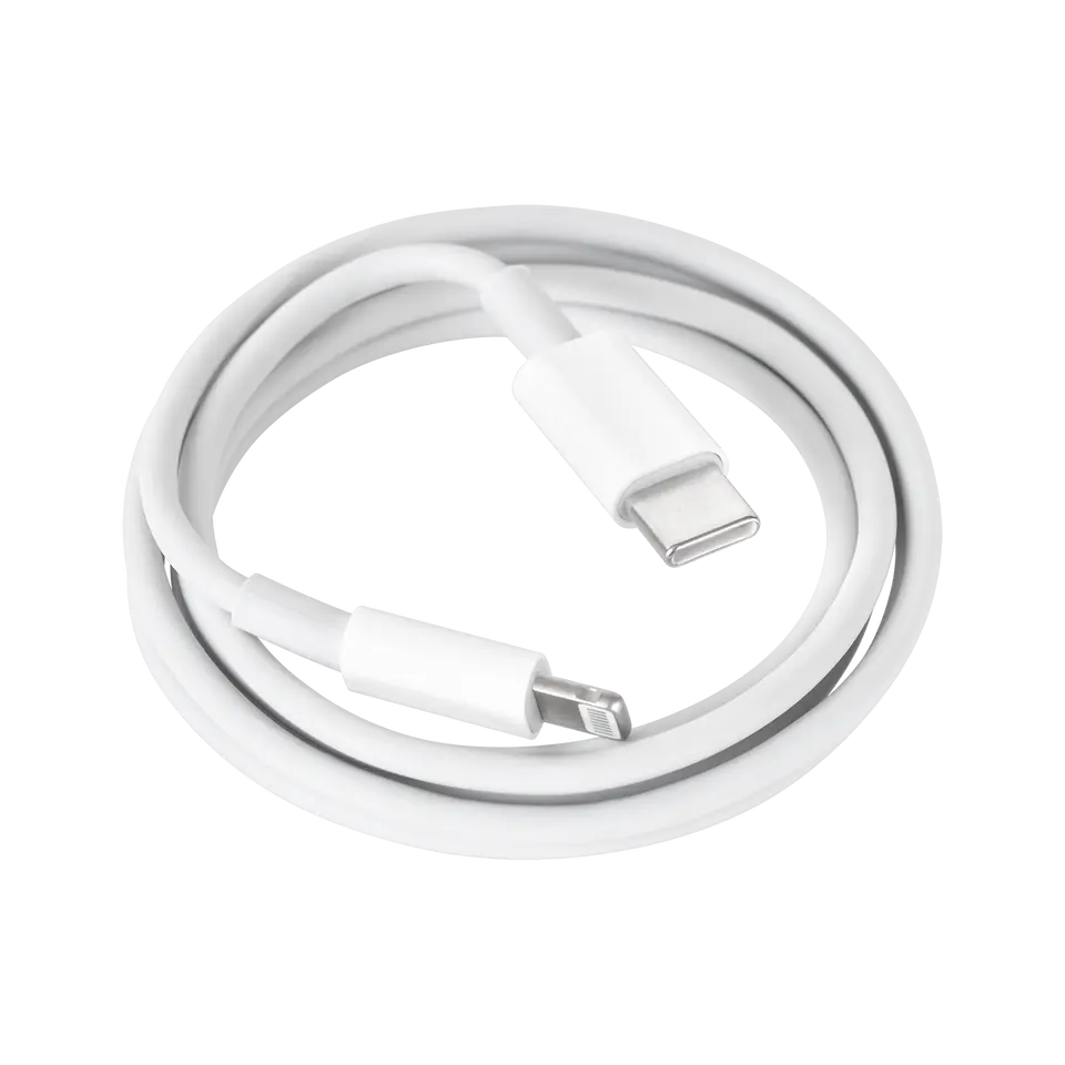 ⁨Kabel USB typu C - Lightning REBEL 100 cm biały⁩ w sklepie Wasserman.eu