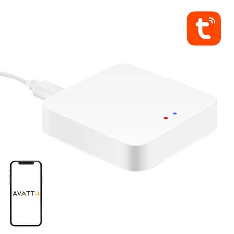 ⁨Inteligentna bramka multihub Avatto GW02 ZigBee 3.0 BLE SigMesh WIFI TUYA⁩ w sklepie Wasserman.eu