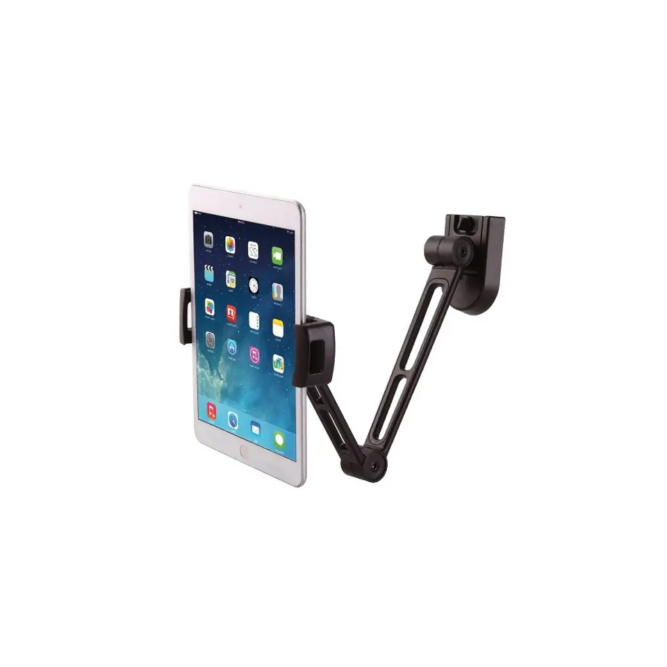 ⁨Wall arm for tablet and iPad 4.7-12.9 adjustable black⁩ at Wasserman.eu