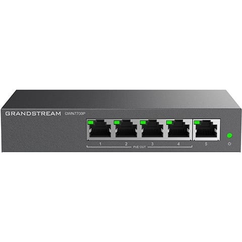 ⁨Switch Grandstream PoE GWN7700P (4x PoE do 1000; 1x do 1000Mpbs)⁩ w sklepie Wasserman.eu