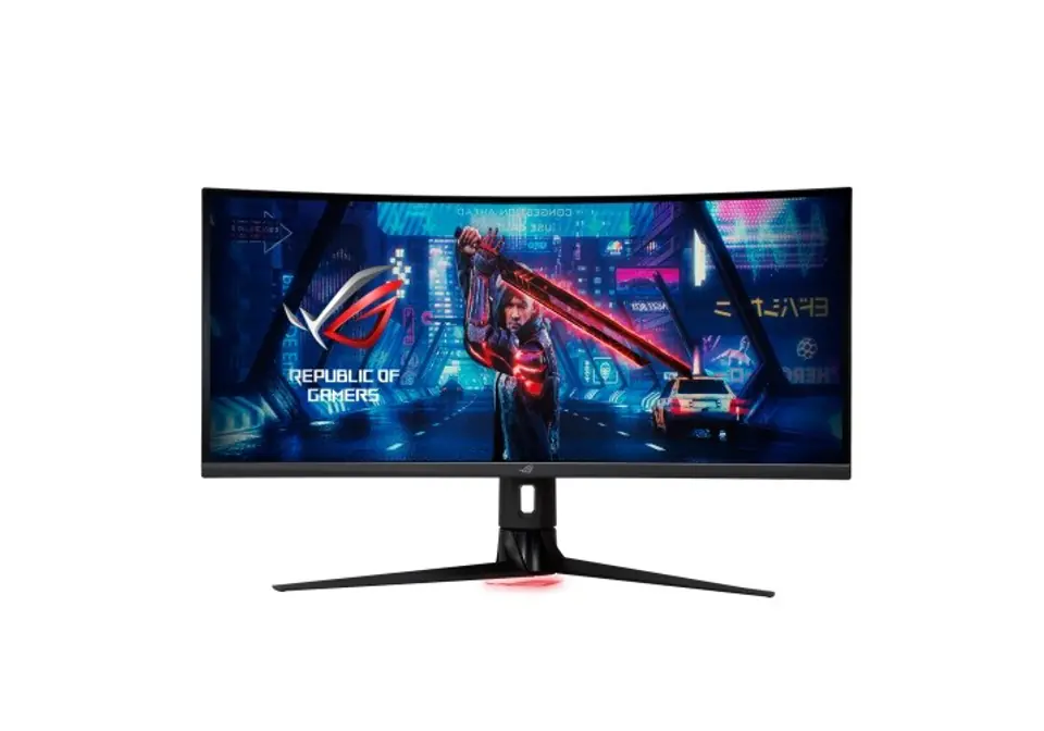 ⁨Monitor 34 inch XG349C ROG STRIX UWQHD 144/180Hz IPS DP HDMI USB-C KVM 1900R Speaker⁩ at Wasserman.eu