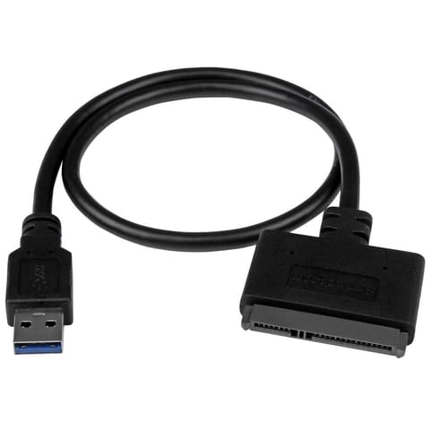 ⁨StarTech.com USB312SAT3CB zmieniacz płci / kabli USB 3.1 A SATA 7+15 pin Czarny⁩ w sklepie Wasserman.eu