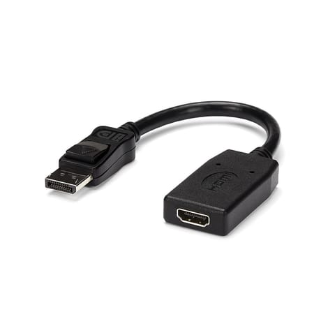 ⁨StarTech.com DP2HDMI adapter kablowy 0,24 m HDMI Typu A (Standard) DisplayPort Czarny⁩ w sklepie Wasserman.eu