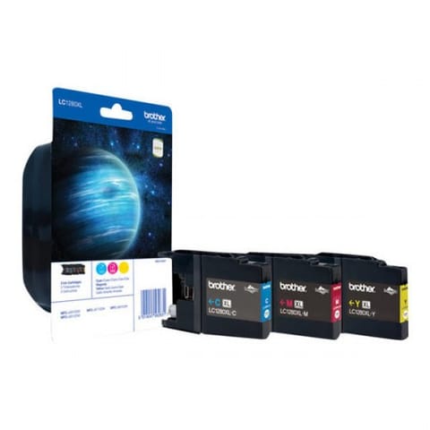 ⁨Brother LC-1280XLRBWBPDR ink cartridge 3 pc(s) Original Cyan, Magenta, Yellow⁩ at Wasserman.eu