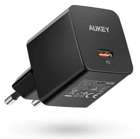 ⁨PA-Y20S Black Mini ładowarka sieciowa 1xUSB-C 20W PD Power Delivery⁩ w sklepie Wasserman.eu