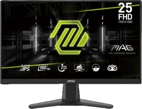 ⁨MSI MAG 256F computer monitor 62.2 cm (24.5") 1920 x 1080 pixels Full HD LCD Black⁩ at Wasserman.eu