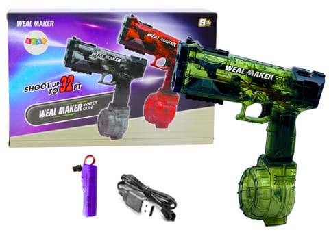 ⁨Electric water gun green⁩ at Wasserman.eu