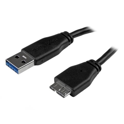 ⁨StarTech.com USB3AUB3MS kabel USB USB 3.2 Gen 1 (3.1 Gen 1) 3 m USB A Micro-USB B Czarny⁩ w sklepie Wasserman.eu