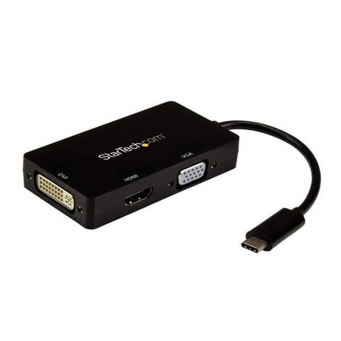 ⁨StarTech.com USB-C Multiport Video Adapter - 3-in-1 - 4K 30Hz - Black⁩ at Wasserman.eu